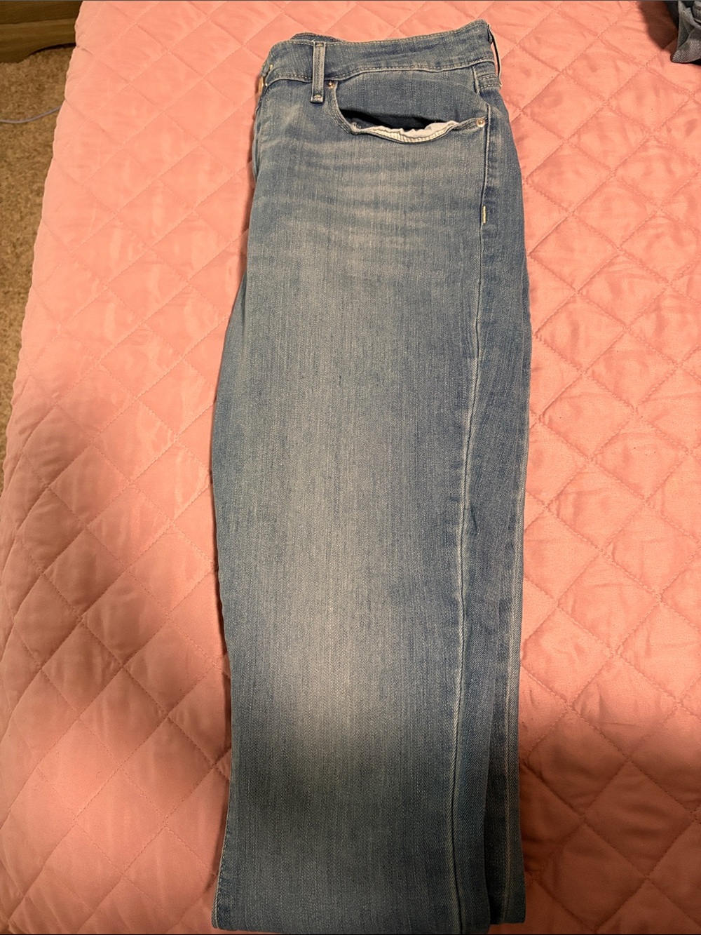 Light Blue Women's Skinny-Leg Jeans-Long
